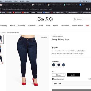 Molly and Isadora Ankle Skinny Jeans